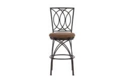 Bryan Big And Tall Metal Bronze Barstool -KitchenCraft Store 299716 brown metal bar stool front 022
