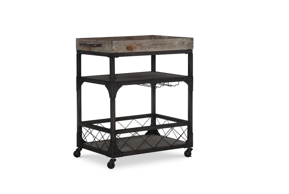 Clayton Brown Bar Cart 2 Clayton Brown Bar Cart - Image 2