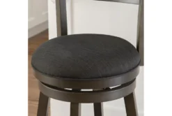 Brie Grey Swivel Counter Stool -KitchenCraft Store 299738 grey wood counter height stool detail 44