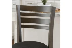 Brie Grey Swivel Counter Stool -KitchenCraft Store 299738 grey wood counter height stool detail 452