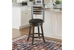 Brie Grey Swivel Counter Stool -KitchenCraft Store 299738 grey wood counter height stool room 862