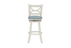 Alex Cream Swivel Barstool -KitchenCraft Store 299739 beige wood bar stool front 022