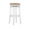Bethany Sea Grass White Swivel Barstool