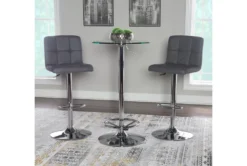 Jan Chrome Adjustable 23" Glass Pub Table 10 Jan Chrome Adjustable 23" Glass Pub Table -KitchenCraft Store 299745 silver metal bistropub table room 86