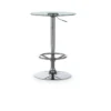 Jan Chrome Adjustable 23" Glass Pub Table