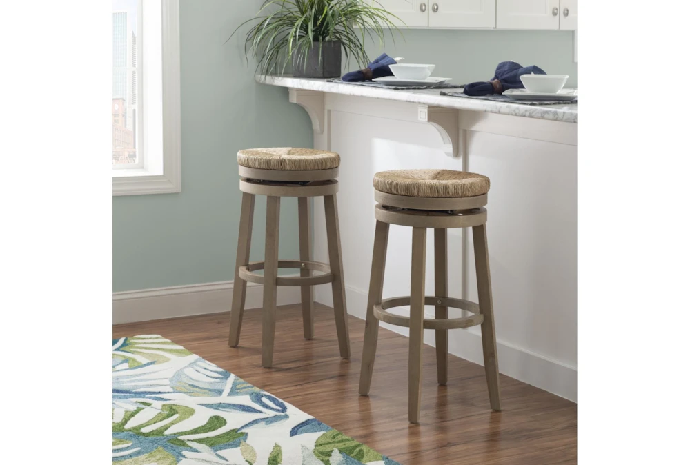 Bethany Sea Grass Natural Swivel Barstool 6 Bethany Sea Grass Natural Swivel Barstool - Image 6