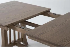 Riverson Oatmeal 72"-96" Extension Dining Table -KitchenCraft Store 299926 brown wood dining table detail 44