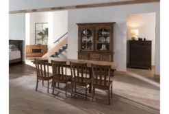 Riverson Oatmeal 72"-96" Extension Dining Table -KitchenCraft Store 299926 brown wood dining table room 47