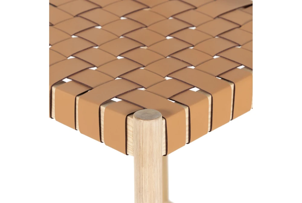 Allan Natural Woven Leather Bar Stool 3 Allan Natural Woven Leather Bar Stool - Image 3