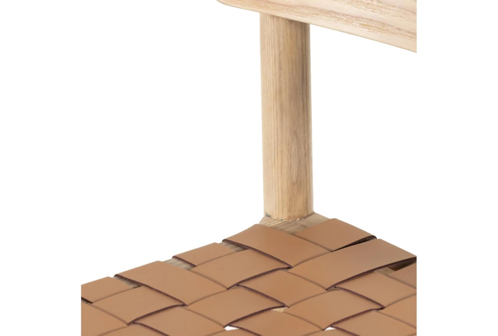 Allan Natural Woven Leather Bar Stool 6 Allan Natural Woven Leather Bar Stool - Image 6