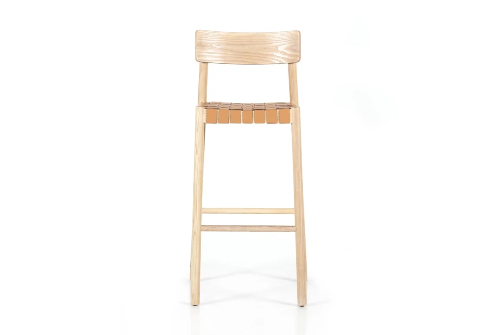 Allan Natural Woven Leather Bar Stool 8 Allan Natural Woven Leather Bar Stool - Image 8