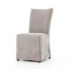 Grey Slip Cover Dining Chair
