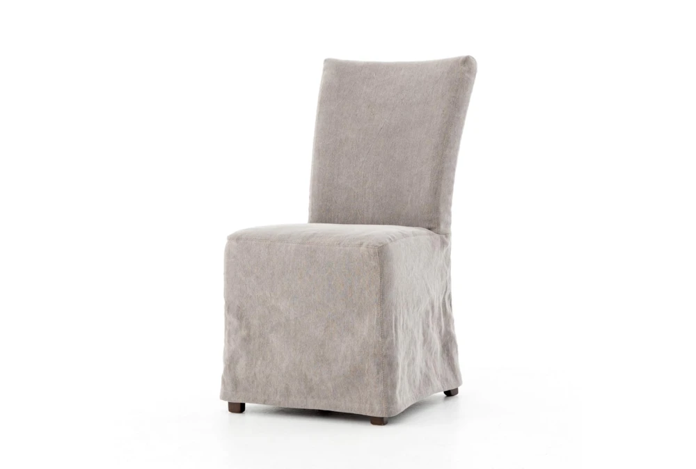 Grey Slip Cover Dining Chair 1 Grey Slip Cover Dining Chair