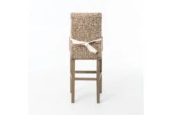 Grey Banana Leaf Counter Stool W/Cushion -KitchenCraft Store 301061 grey cotton counter height stool back 82