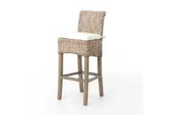 Grey Banana Leaf Counter Stool W/Cushion