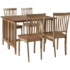Hopper Walnut 47" Drop Leaf Dining Set For 4
