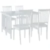 Hopper White 47" Drop Leaf Dining Set For 4