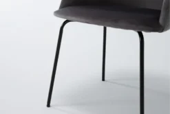 Davy Grey Velvet Chair -KitchenCraft Store 301767 grey velvet office chair detail 45