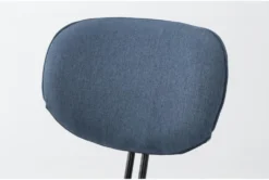Iago Navy Armless Chair -KitchenCraft Store 301771 blue fabric office chair detail 44