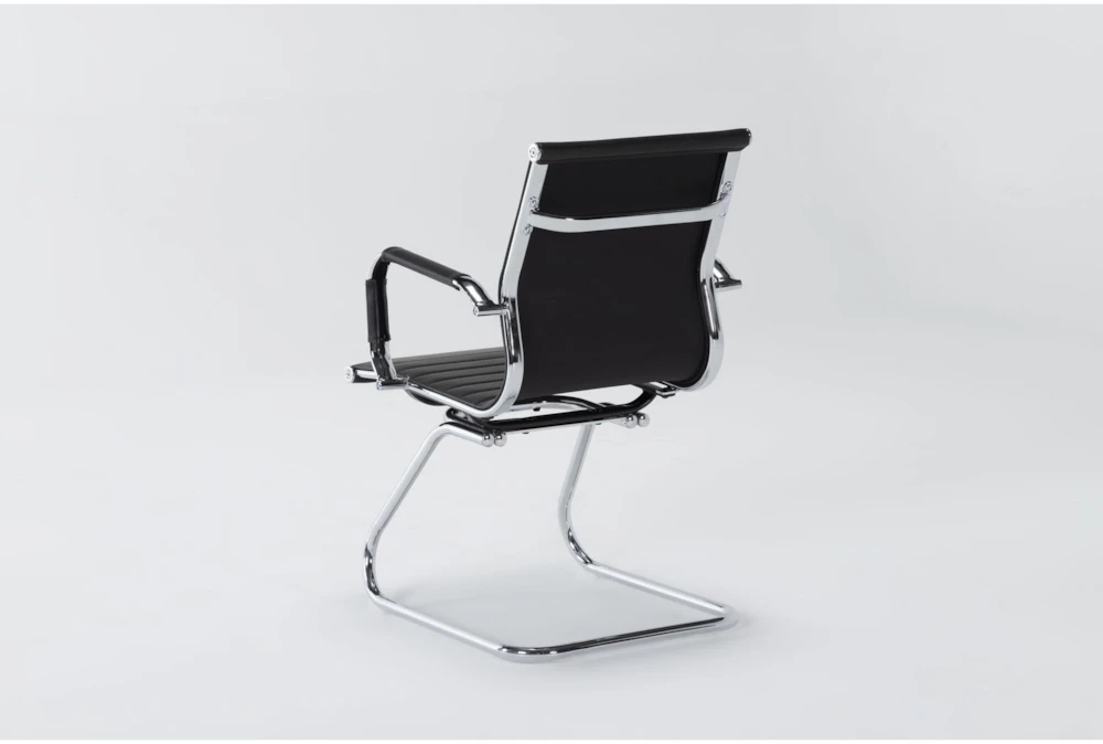 Jaques Black Faux Leather Office Chair 3 Jaques Black Faux Leather Office Chair - Image 3