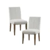 Cream Channel Tufting Dining Chair Set Of 2