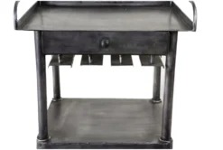 Industrial Iron Bar Cart 6 Industrial Iron Bar Cart -KitchenCraft Store 303606 grey metal bar cart detail 45