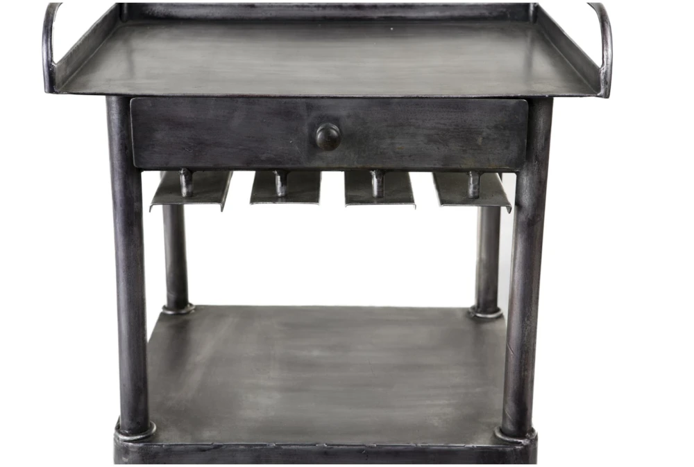 Industrial Iron Bar Cart 3 Industrial Iron Bar Cart - Image 3