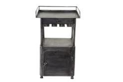 Industrial Iron Bar Cart 7 Industrial Iron Bar Cart -KitchenCraft Store 303606 grey metal bar cart detail 46