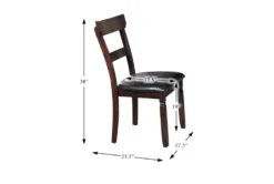 Euro Espresso 48" Dining Set For 4 -KitchenCraft Store 304353 brown wood dining set detail 45