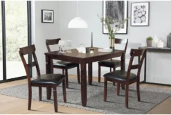 Euro Espresso 48" Dining Set For 4 -KitchenCraft Store 304353 brown wood dining set room 86
