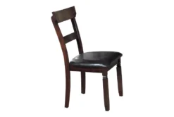 Euro Espresso 48" Dining Set For 4 -KitchenCraft Store 304353 brown wood dining set side 15