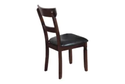 Euro Espresso 48" Dining Set For 4 -KitchenCraft Store 304353 brown wood dining set side 16