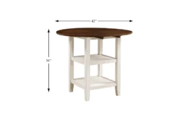Myan Drop Leaf 44" Counter Height Table 10 Myan Drop Leaf 44" Counter Height Table -KitchenCraft Store 304354 white wood counter height table detail 44