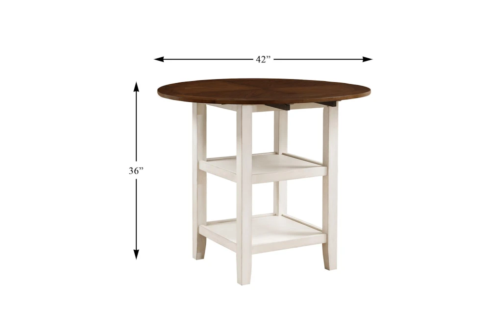 Myan Drop Leaf 44" Counter Height Table 5 Myan Drop Leaf 44" Counter Height Table - Image 5