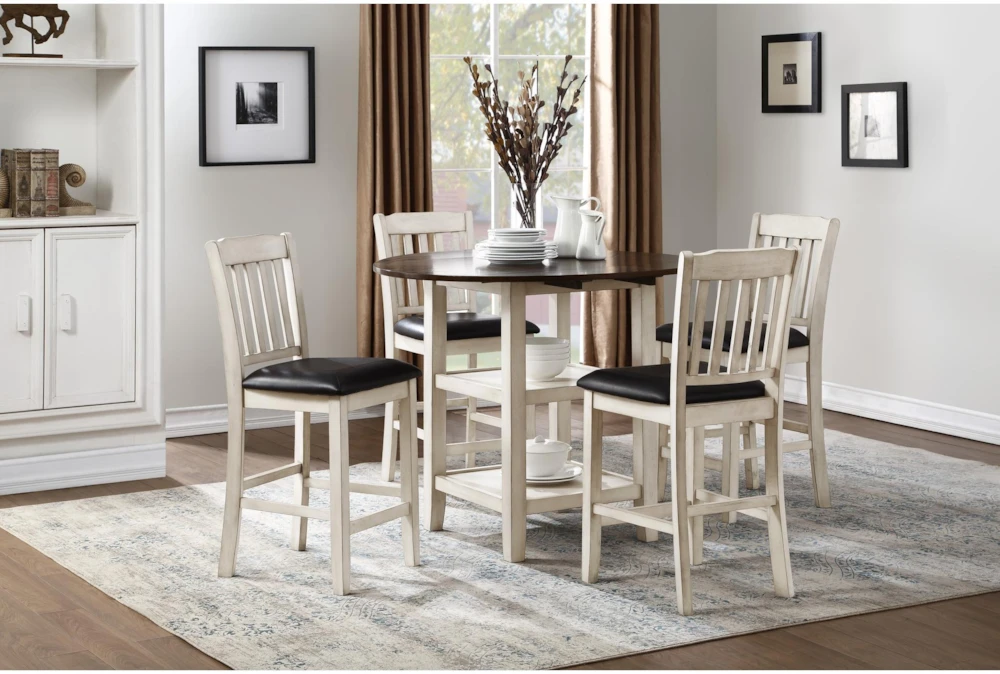 Myan Drop Leaf 44" Counter Height Table 6 Myan Drop Leaf 44" Counter Height Table - Image 6