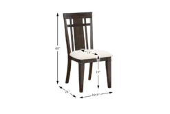 Maynard Dark Brown Dining Chair Set Of 2 -KitchenCraft Store 304366 brown wood dining chair detail 44