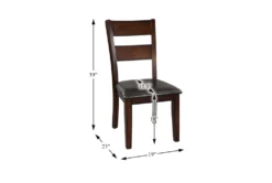 Kian Dark Brown Dining Chair Set Of 2 -KitchenCraft Store 304373 brown wood dining chair detail 44