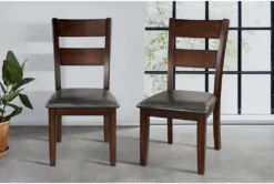Kian Dark Brown Dining Chair Set Of 2 -KitchenCraft Store 304373 brown wood dining chair room 86