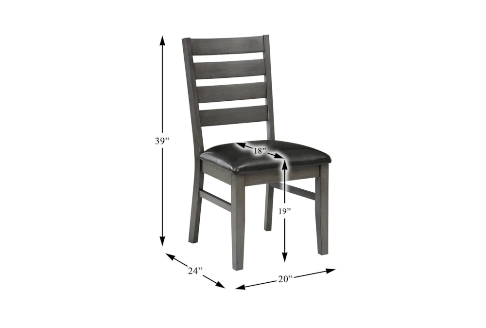 Malabar Dark Grey Dining Chair Set Of 2 4 Malabar Dark Grey Dining Chair Set Of 2 - Image 4