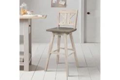 Lock White Divided X Back Swivel Bar Stool Set Of 2 -KitchenCraft Store 304382 white wood bar stool room 86