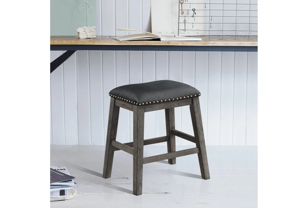 Fideo Grey Counter Height Stool Set Of 2 5 Fideo Grey Counter Height Stool Set Of 2 - Image 5