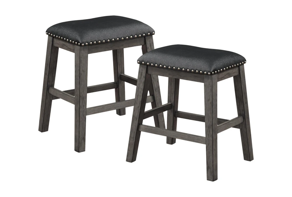 Fideo Grey Counter Height Stool Set Of 2 1 Fideo Grey Counter Height Stool Set Of 2