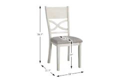 Josie White 48" Dining Set For 4 -KitchenCraft Store 304397 white wood dining set detail 45