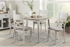 Josie White 48" Dining Set For 4 -KitchenCraft Store 304397 white wood dining set room 86