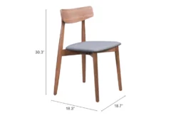 Mid-Century Walnut & Gray Dining Chair Set Of 2 15 Mid-Century Walnut & Gray Dining Chair Set Of 2 -KitchenCraft Store 304435 brown wood dining chair detail 49