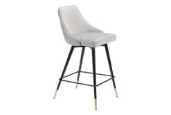 Modern Light Grey Counter Stool