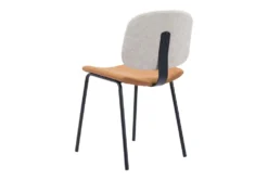 Modern Two Tone Beige Dining Chair Set Of 2 -KitchenCraft Store 304447 beige metal dining chair detail 47