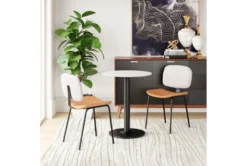 Modern Two Tone Beige Dining Chair Set Of 2 -KitchenCraft Store 304447 beige metal dining chair room 85