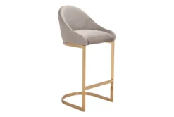 Contemporary Grey With Gold Bar Stool