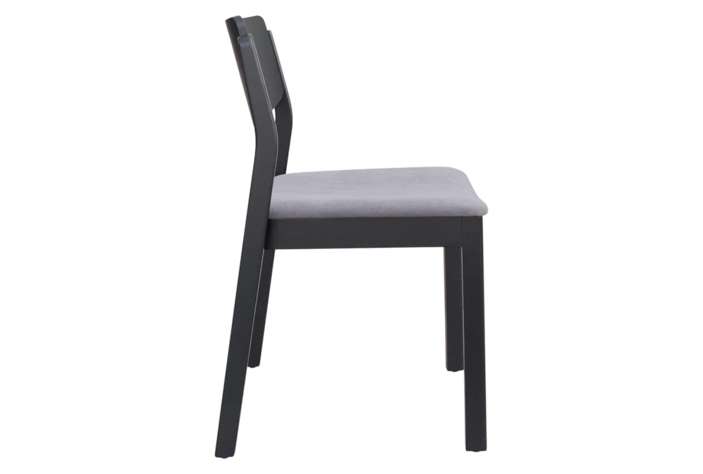 Modern Grey & Black Dining Chair Set Of 2 2 Modern Grey & Black Dining Chair Set Of 2 - Image 2